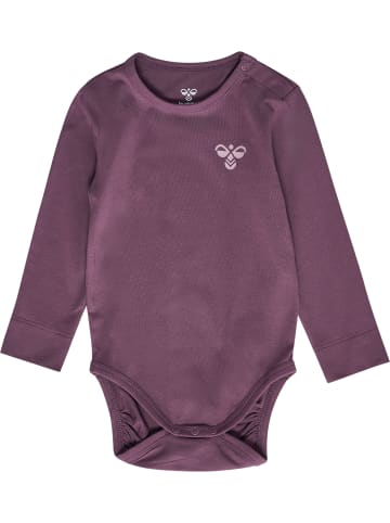 Hummel Druckknopf Strampler Hmlmini Kinder in BLACK PLUM/SEA FOG