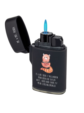 Mr. & Mrs. Panda sturmfeuerzeug Roter Panda mit Spruch in Schwarz