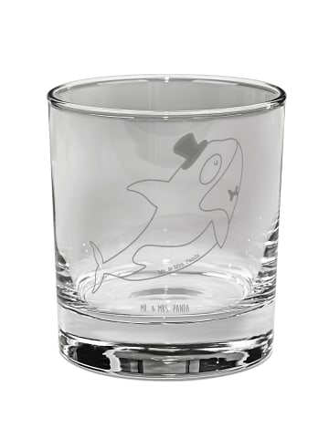 Mr. & Mrs. Panda Longdrinkglas Orca Zylinder ohne Spruch in Transparent