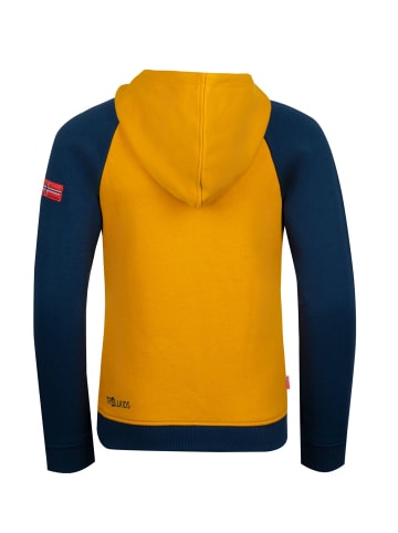 Trollkids Kapuzenpullover "Stavanger" in Goldgelb/Blau