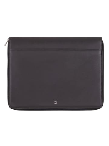 DuDu Schreibmappe Leder 33 cm in anthracite mosaic