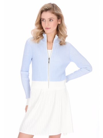 myMo Women Cardigan in light blue white
