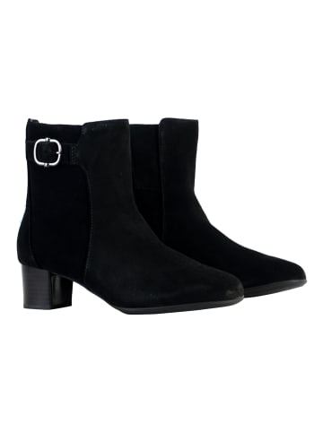 Clarks Linnae Up Stiefeletten aus Leder mit Absatz Schwarz
