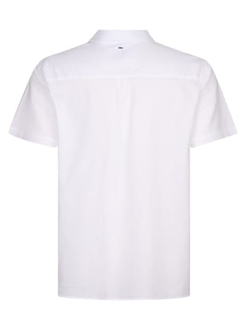 Petrol Industries Unifarbenes Kurzarmhemd Große Größen Baja1000 in Weiß