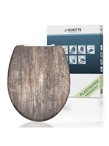 Franz Joseph Schütte Duroplast WC-Sitz OLD WOOD, mit Absenkautomatik und Schnellverschluss