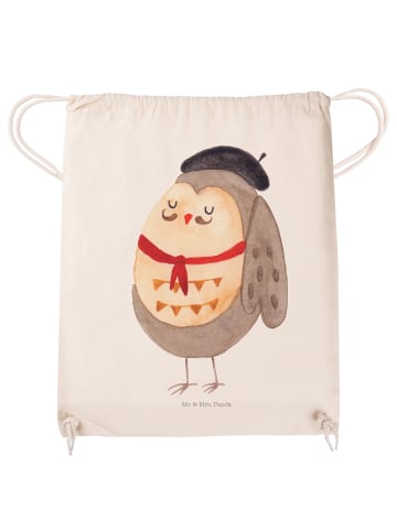 Mr. & Mrs. Panda gym rucksack Eule Frankreich ohne Spruch in Creme