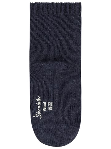 Sterntaler Socken Wolle in blau melange