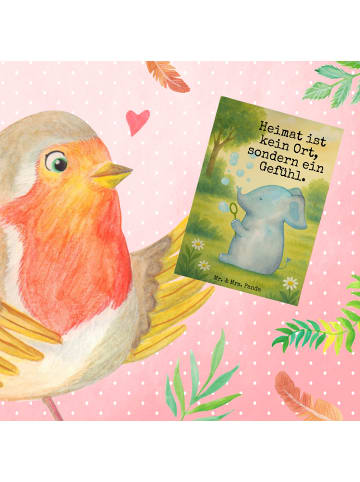 Mr. & Mrs. Panda Beileidskarte Elefant Seifenblasen Design mit S... in Weiß