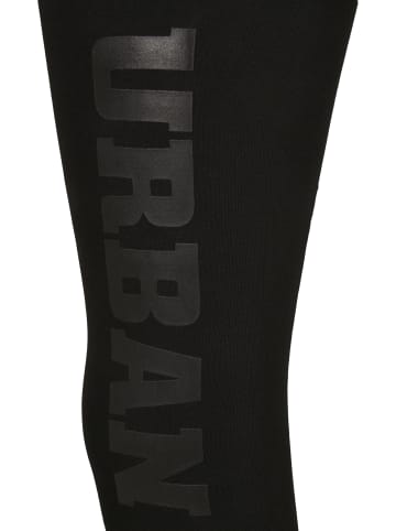 Urban Classics Urban Classics Damen Ladies High Waist Branded Leggings in black/black