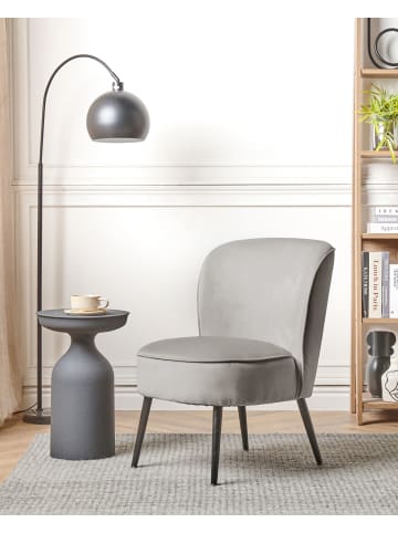 Beliani Sessel VOSS in Grau/Schwarz - (W) 60 x (H) 76 x (L) 52 cm