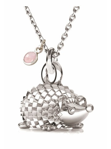 Gemshine Kette mit Anhänger IGEL in silver coloured