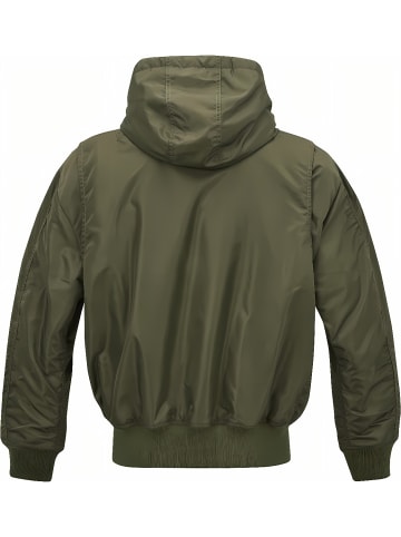 Brandit Jacke "Cwu Jacket Hooded" in Grün