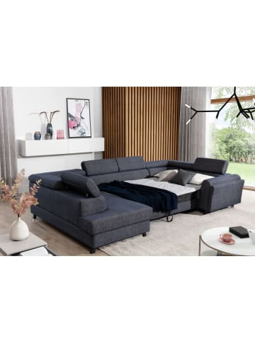 MF Design Esco Recamiere Links in Flaschengrün -  (L) 200 x (B) 336 x (H) 92 cm