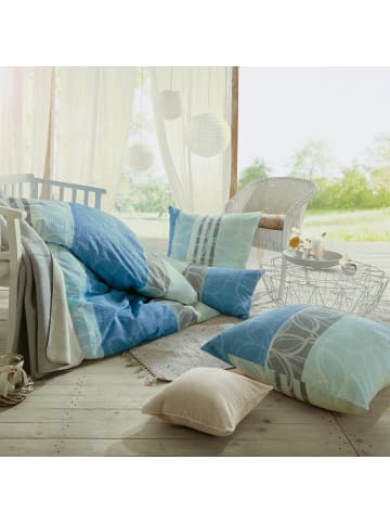 Erwin Müller Seersucker Bettwäsche in blau-grau