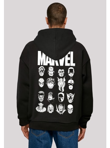 F4NT4STIC Ultra Heavy Hoodie Marvel Comics Superhelden Heads in schwarz