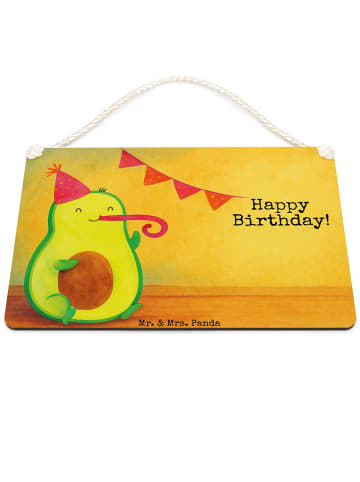 Mr. & Mrs. Panda Schild Avocado Geburtstag Design mit Spruch in Weiß