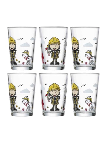 Ritzenhoff & Breker 6er Set Kindergläser Feuerwehrmann Bernie 205 ml bunt in bunt