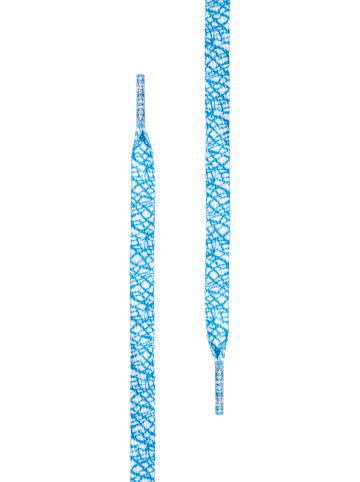 TubeLaces Laces in Elephant blue/white