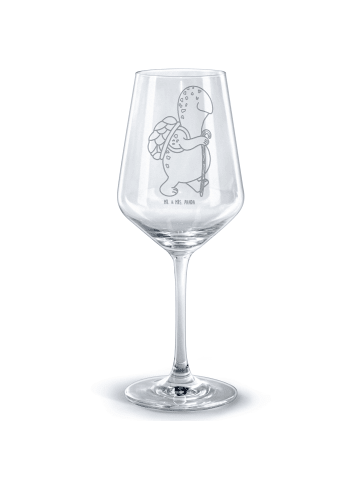 Mr. & Mrs. Panda Weinglas Schildkröte Wanderer ohne Spruch in Transparent