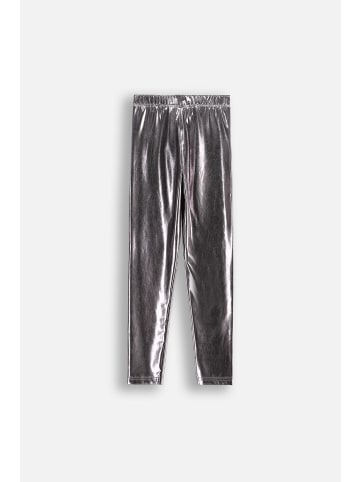 Coccodrillo Leggings mit langem Hosenbein in silbern