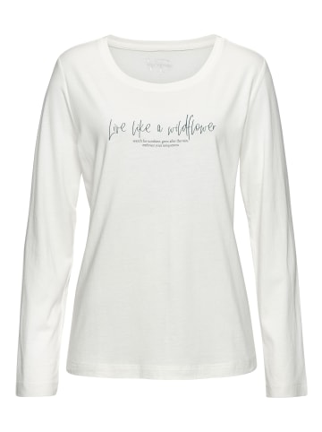 VIVANCE DREAMS Pyjama in weiß-grün-gestreift