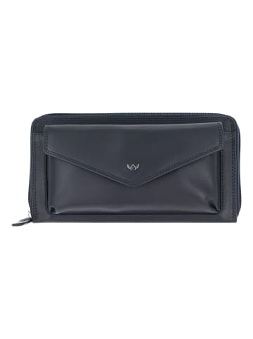 Golden Head Polo Geldbörse RFID Schutz Leder 19.5 cm marineblau