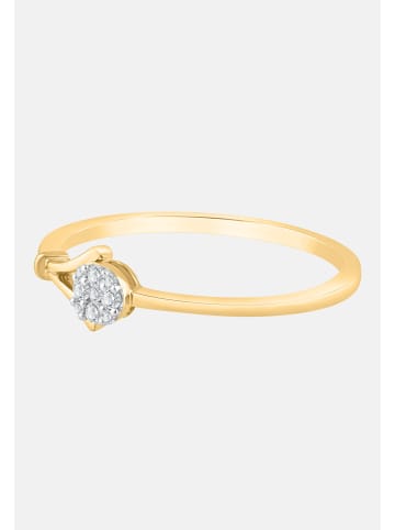 Diamant Exquis Ring aus 375 Gelbgold mit Diamant