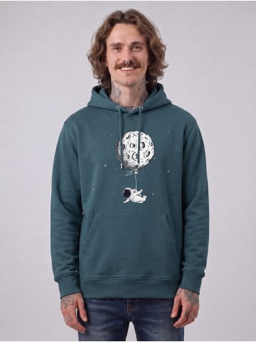 wat? Apparel Sweatshirt Funny Spaceman in Petrol