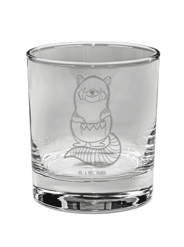 Mr. & Mrs. Panda Trinkglas Roter Panda ohne Spruch in Transparent