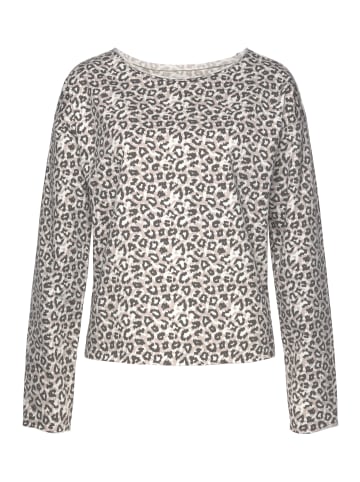 LASCANA Sweatshirt in beige-schwarz