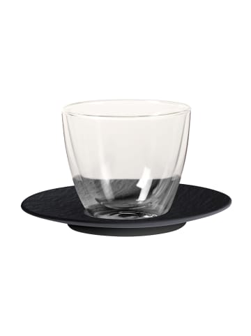 Villeroy & Boch Café au Lait-Set Manufacture Rock in Schwarz 250 ml in schwarz