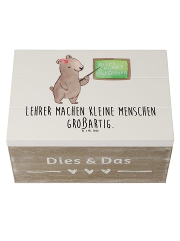 Mr. & Mrs. Panda Schatulle Lehrer Großartig mit Spruch in Weiß