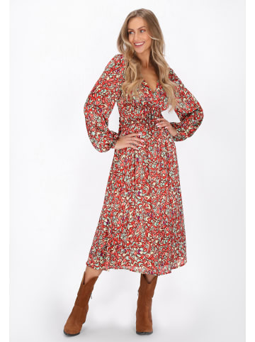 IZIA Dress in red multicolor