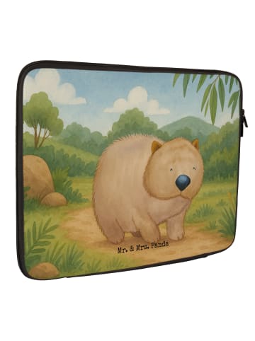 Mr. & Mrs. Panda Laptop Tasche Wombat Design ohne Spruch in Weiß