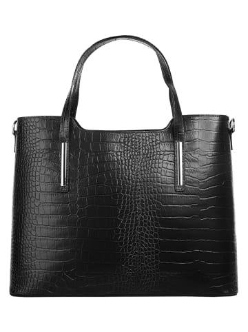 Cluty Handtasche echt Leder in schwarz