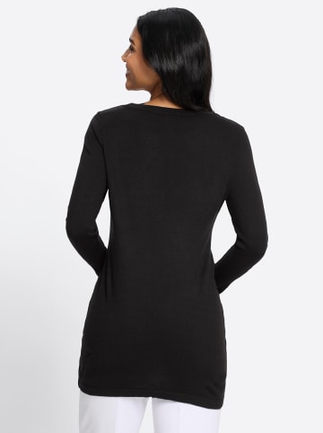 Sieh an! Longpullover in schwarz