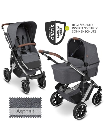 ABC-Design Kombi-Kinderwagen Salsa 4 Air - inkl. Babywanne & in grau,schwarz
