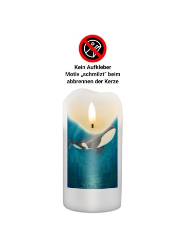 Mr. & Mrs. Panda Erinnerungskerze Orca Design ohne Spruch in Weiß