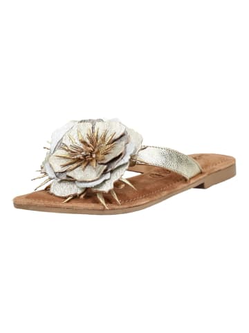 Lazamani Pantoletten in Gold