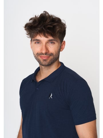 GreenBomb Polo-Shirt Lifestyle Run in Marineblau