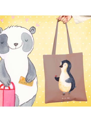 Mr. & Mrs. Panda Schultertasche Pinguin Marienkäfer ohne Spruch in Braun Pastell