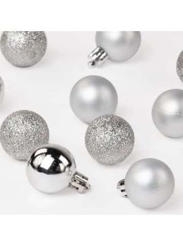 Home&Styling Collection Weihnachtsbaumkugeln, 12 Stück in Silbern, Ø 3 cm