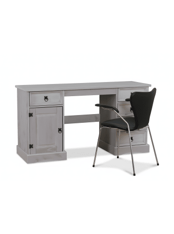 ebuy24 Schreibtisch New Mexico Weiß 141 x 47 cm