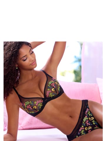 LASCANA Panty in schwarz-neon