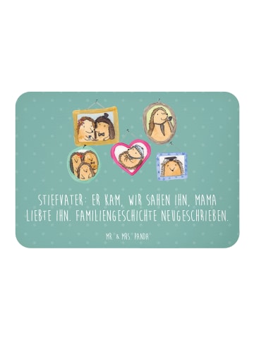 Mr. & Mrs. Panda Kühlschrankmagnet Stiefvater Liebe mit Spruch in Meeresbrise