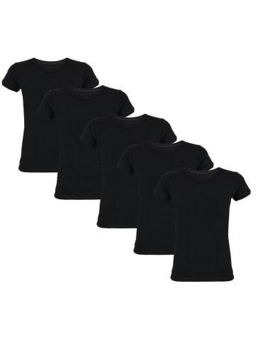 TupTam Kinder Jungen Unterhemd Kurzarm 5er Pack in schwarz