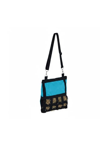 relaxdays Heutasche in Blau/ Schwarz - (B)30 x (H)30 cm