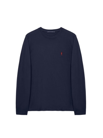 Polo Club Longsleeve in Blau Navy