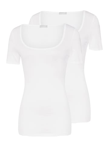 Hanro Unterhemd / Shirt Kurzarm Ultralight in Weiß
