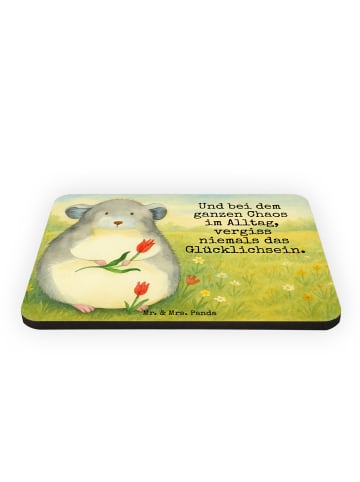 Mr. & Mrs. Panda Magnet Chinchilla Blume Design mit Spruch in Weiß